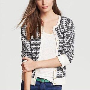 Banana Republic Anna Chain Jacquard Silk Blend Cardigan